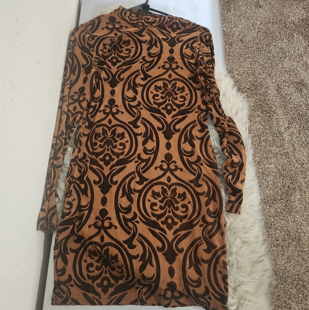 Brown Sheer Dress